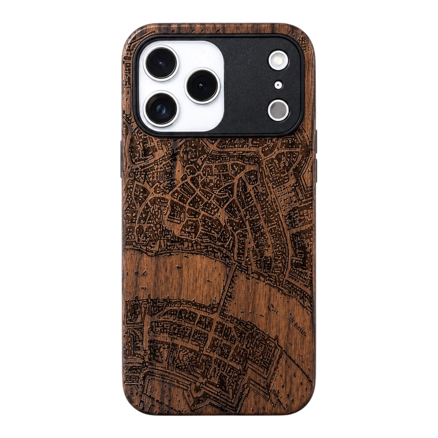 Basel Merian Eden Case made with Walnut Wood for the iPhone 17 Pro