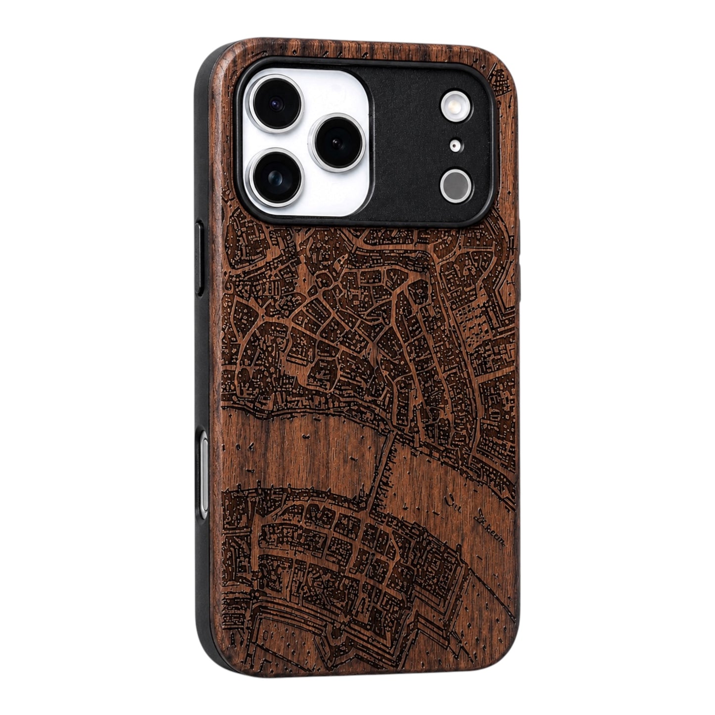 Basel Merian Eden Case made with Walnut Wood for the iPhone 17 Pro