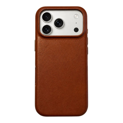 Classic Echtleder Case Cognac-Braun für iPhone 17 Pro Max