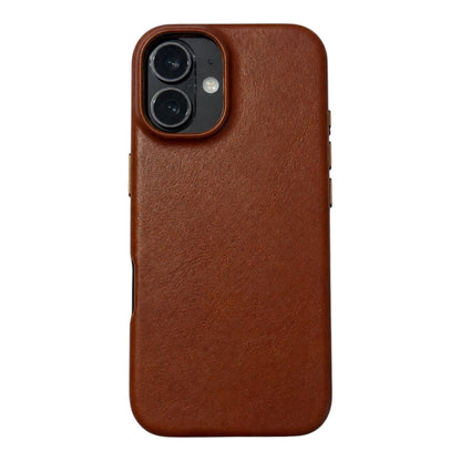 Classic Echtleder Case Cognac-Braun für das iPhone 16