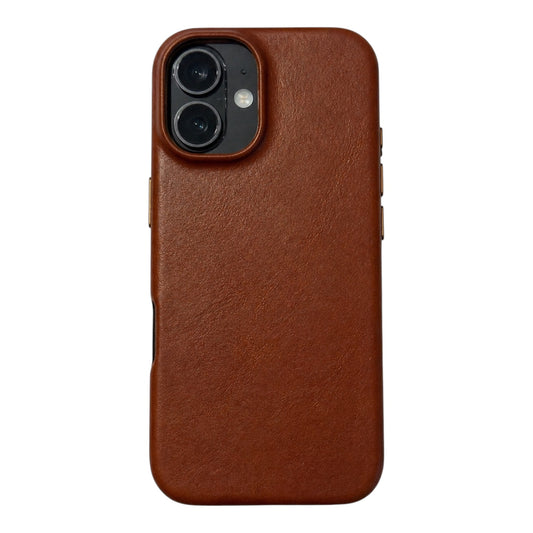 Classic Echtleder Case Cognac-Braun für das iPhone 16