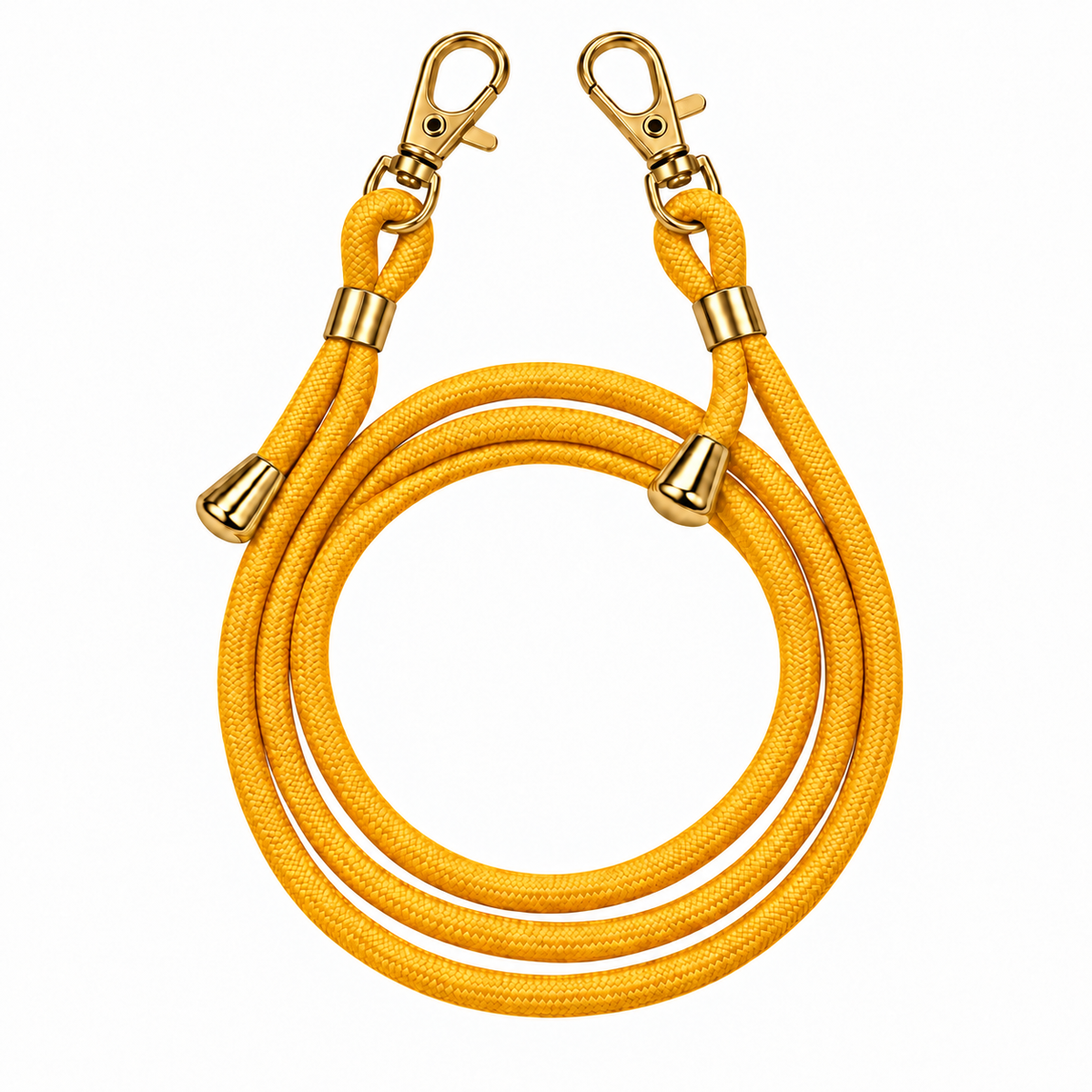 Handykette Gelb – 6 mm, 2 goldene Haken, ohne Adapter