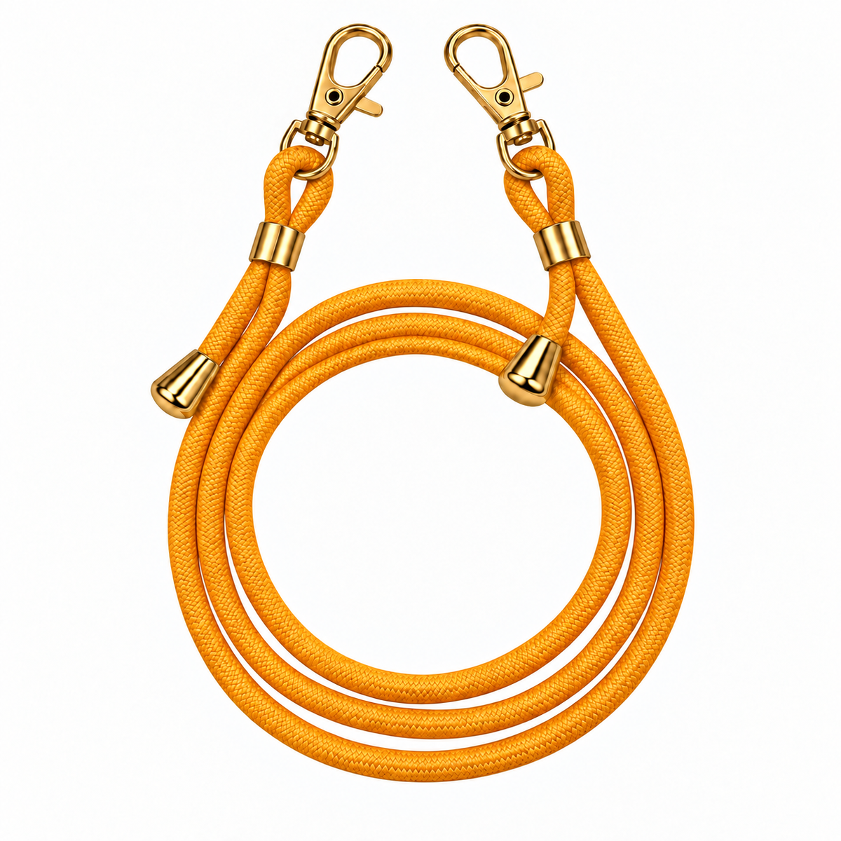 Handykette Goldgelb – 6 mm, 2 goldene Haken, ohne Adapter