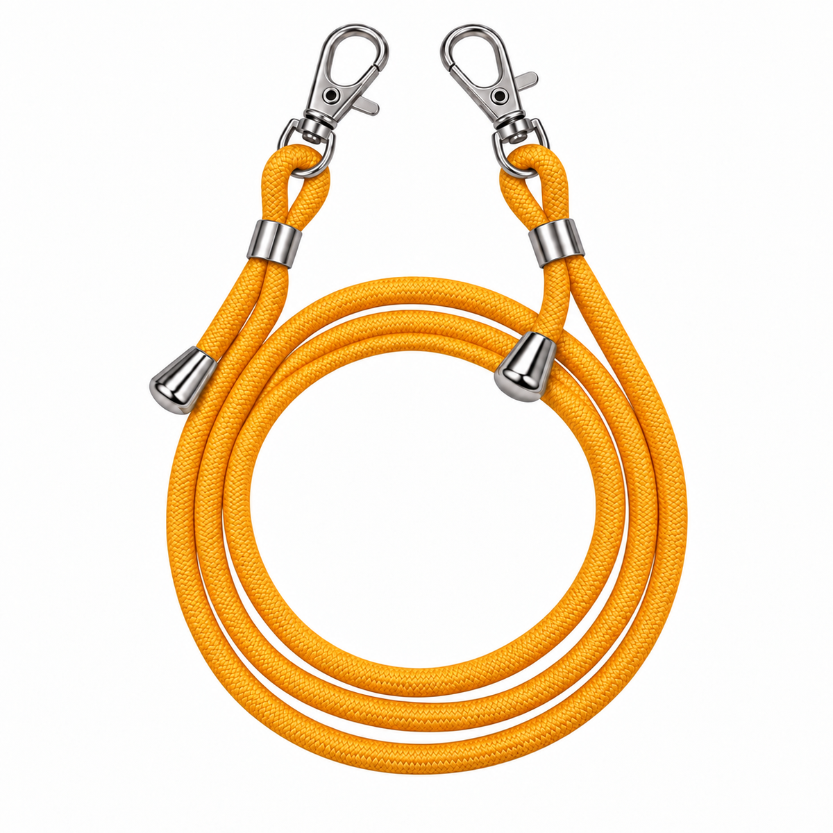 Handykette Goldgelb – 6 mm, 2 silberne Haken, ohne Adapter