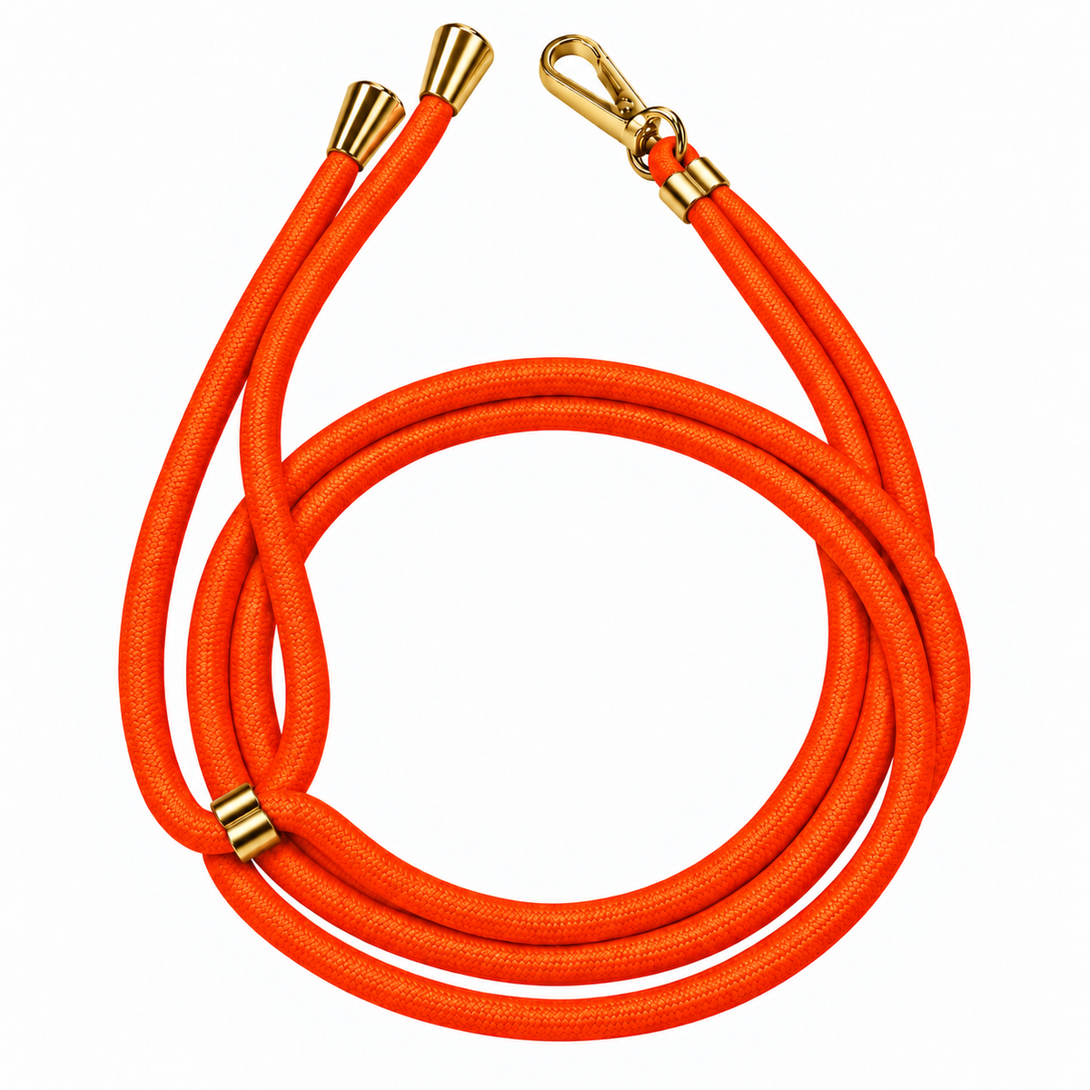 Handykette Orange – 6 mm, 1 goldener Haken, ohne Adapter