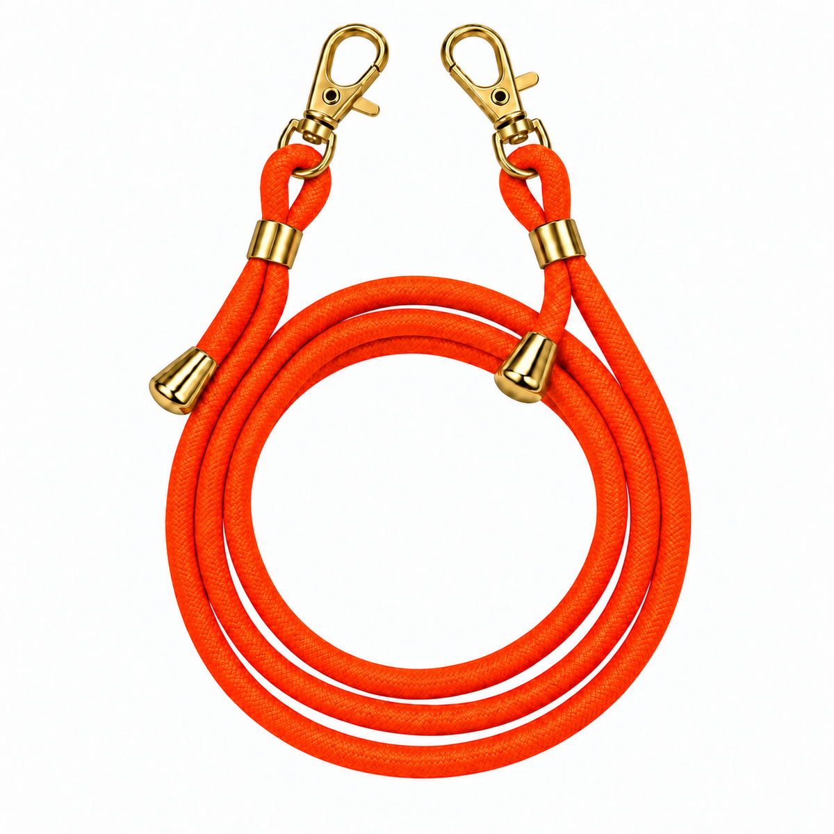 Handykette Orange – 6 mm, 2 goldene Haken, ohne Adapter
