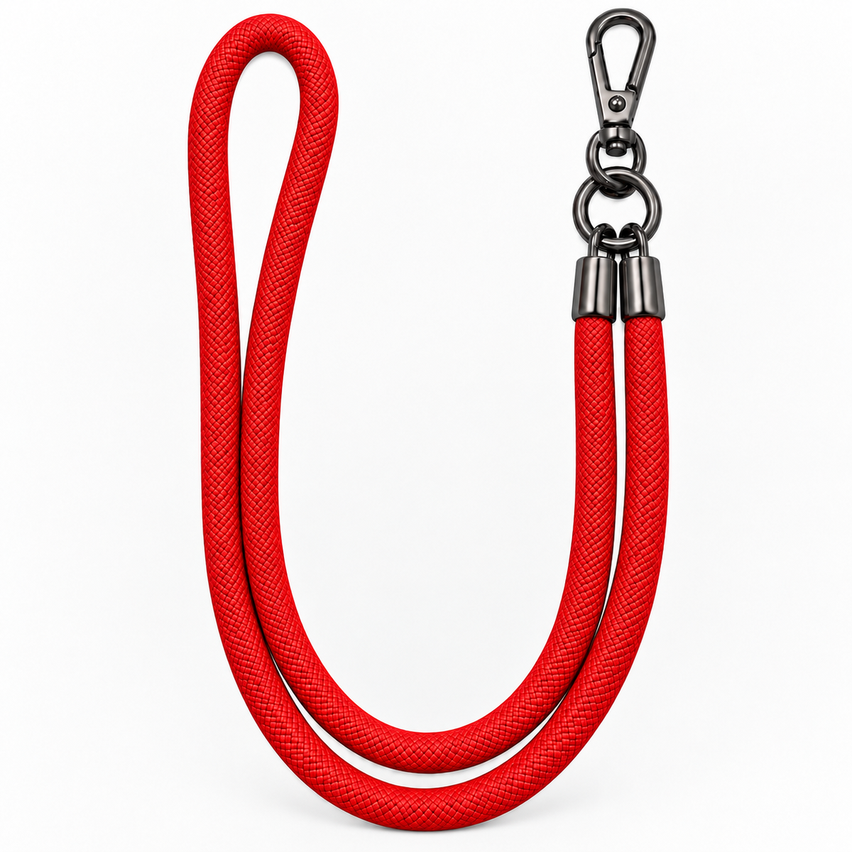 Handykette Rot – 8 mm, 1 schwarzer Haken, ohne Adapter