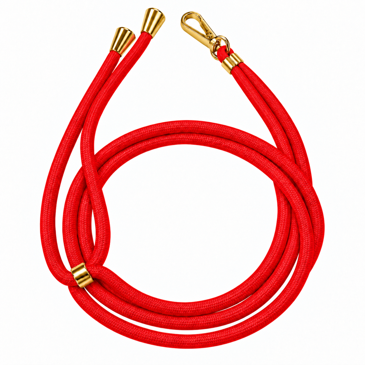 Handykette Rot – 6 mm, 1 goldener Haken, ohne Adapter