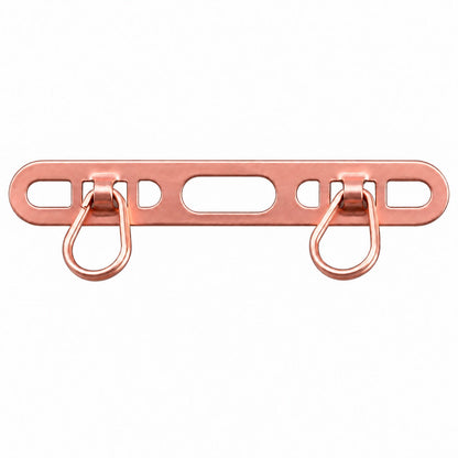 Handyketten-Adapter aus Metall mit Doppelöse in Roségold – Frontansicht