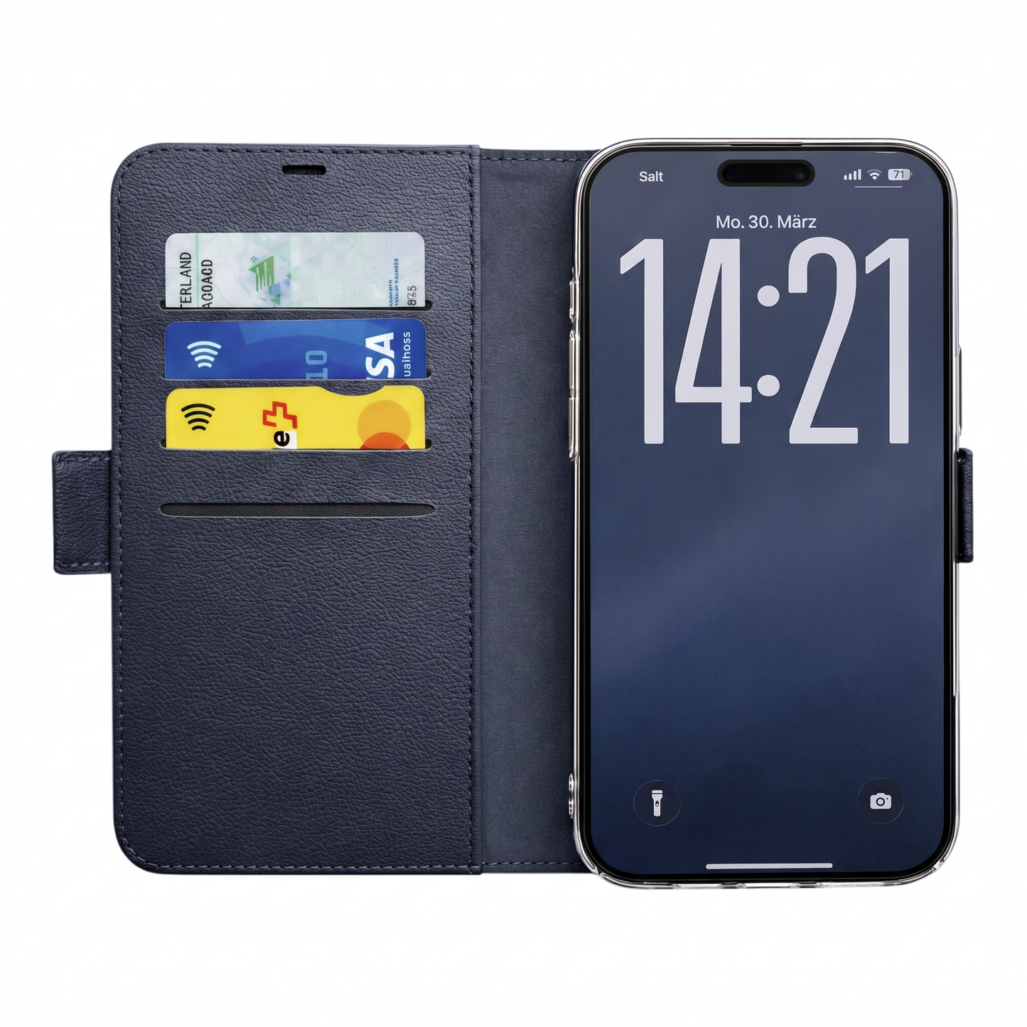 Victor Case Uni Dunkel Blau geöffnet mit Karten