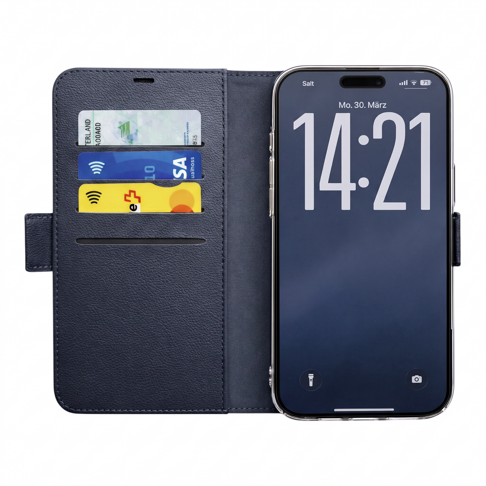 Victor Case Uni Dunkel Blau geöffnet mit Karten