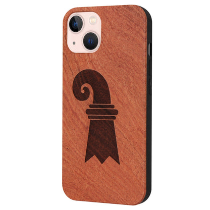 Baslerstab Eden case made of rosewood for the iPhone 15 with MagSafe