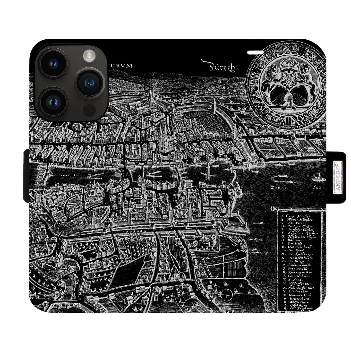 Zurich Merian Negative Victor Case for iPhone 15 Pro