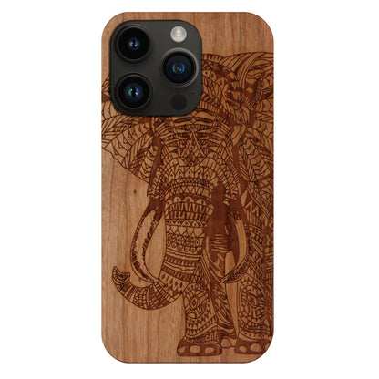 Elephant Eden Cherry Wood Case for iPhone 14 Pro Max with MagSafe