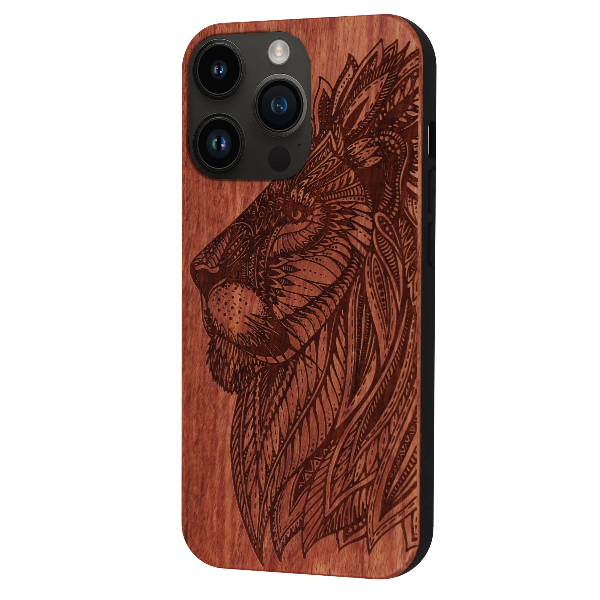 Löwe Eden Case aus Rosenholz für das iPhone 14 Pro Max