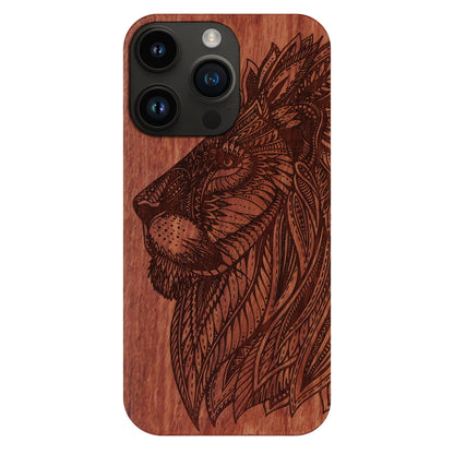 Löwe Eden Case aus Rosenholz für das iPhone 14 Pro Max
