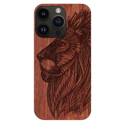 Löwe Eden Case aus Rosenholz für das iPhone 15 Pro Max