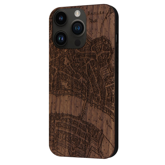 Basel Merian Eden Walnut Wood Case for iPhone 15 Pro with MagSafe