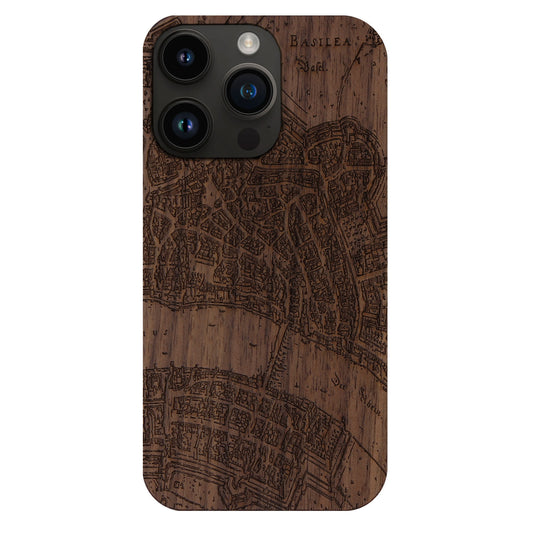 Basel Merian Eden Walnut Wood Case for iPhone 15 Pro Max with MagSafe