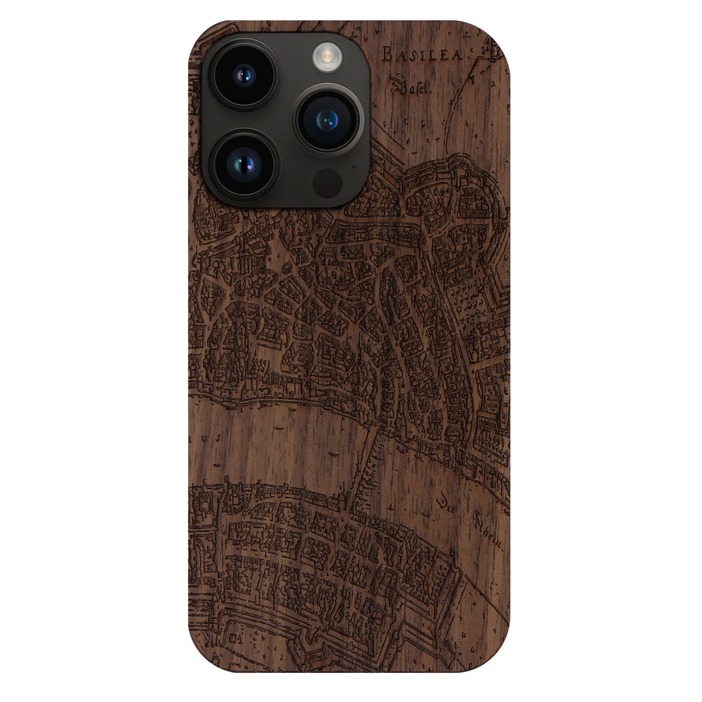 Basel Merian Eden Case aus Nussbaumholz für das iPhone 15 Pro mit MagSafe