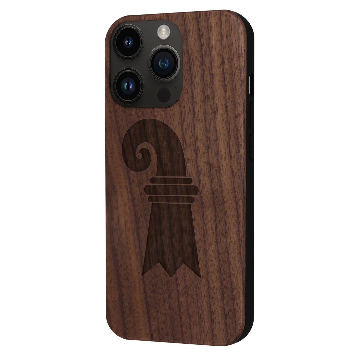 Baslerstab Eden Case made of walnut wood for the iPhone 15 Pro Max with MagSafe