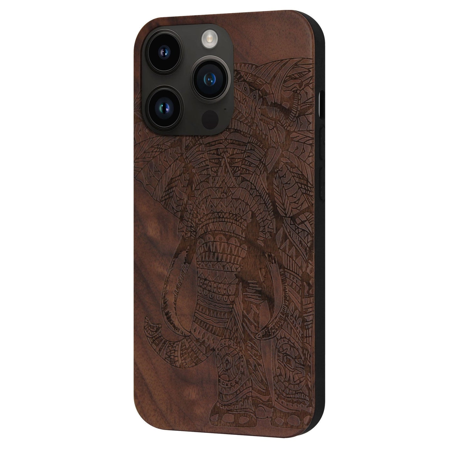 Coque Elefanten Eden en noyer pour iPhone 14 Pro Max avec MagSafe