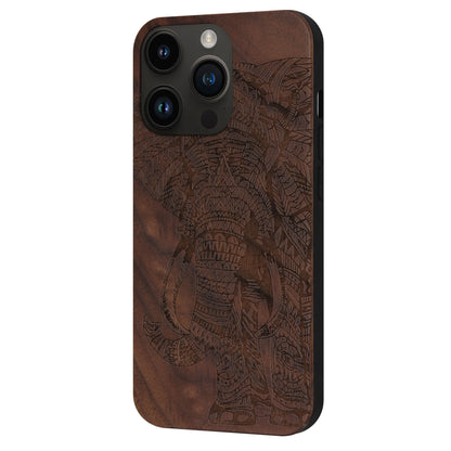 Coque Elefanten Eden en noyer pour iPhone 14 Pro Max avec MagSafe