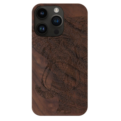 Coque Elefanten Eden en noyer pour iPhone 14 Pro Max avec MagSafe