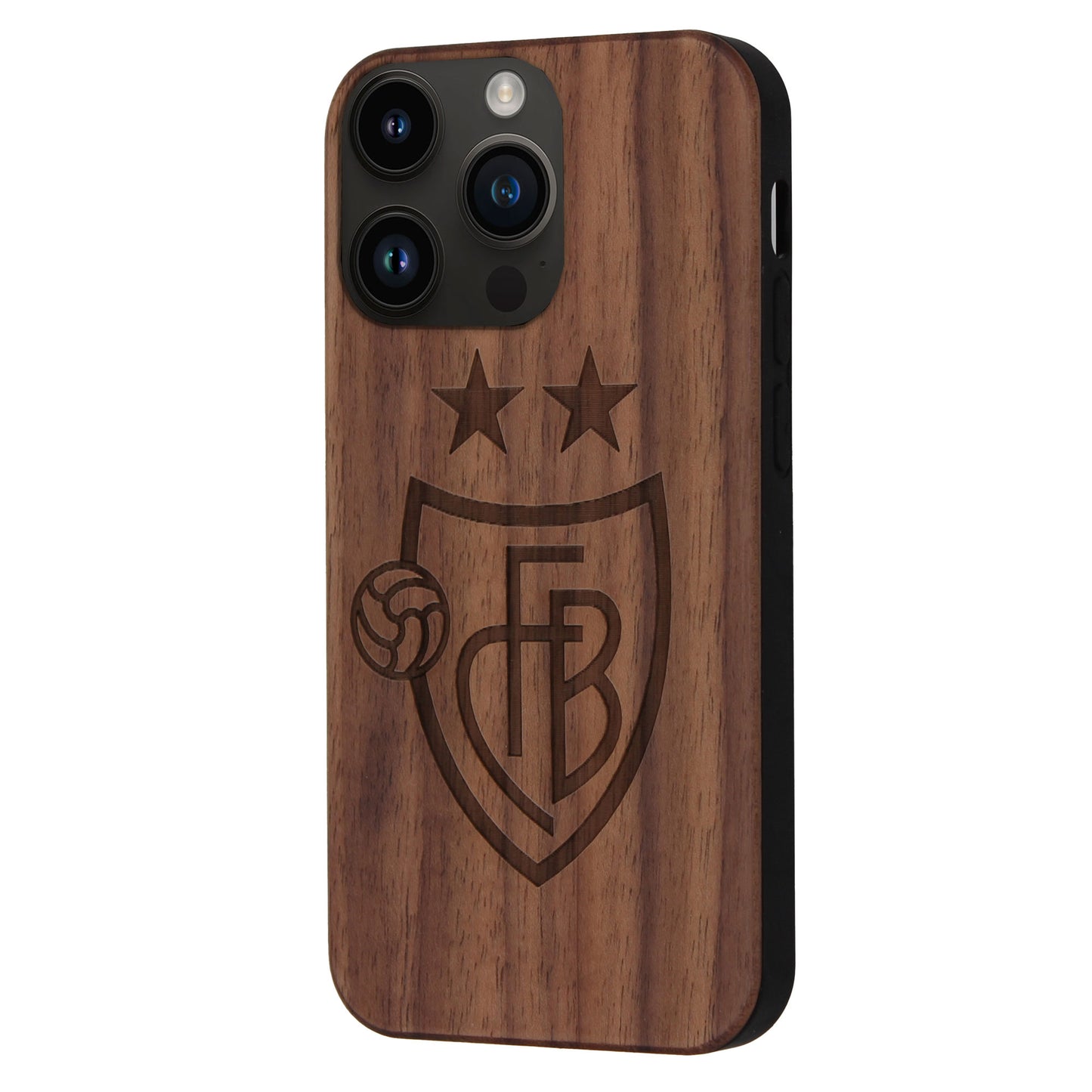FC Basel Eden Case aus Nussbaumholz für das iPhone 14 Pro Max