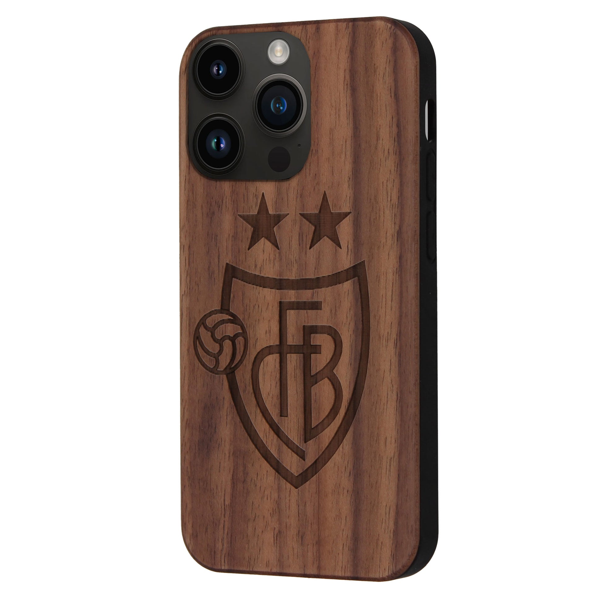 FC Basel Eden Case aus Nussbaumholz für das iPhone 14 Pro Max