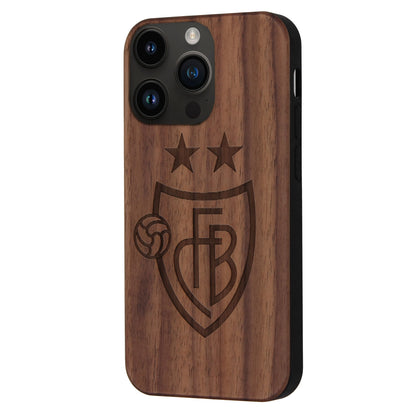 FC Basel Eden Case aus Nussbaumholz für das iPhone 14 Pro Max