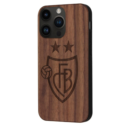 FC Basel Eden Case aus Nussbaumholz für das iPhone 15 Pro Max