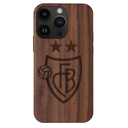 FC Basel Eden Case aus Nussbaumholz für das iPhone 15 Pro Max