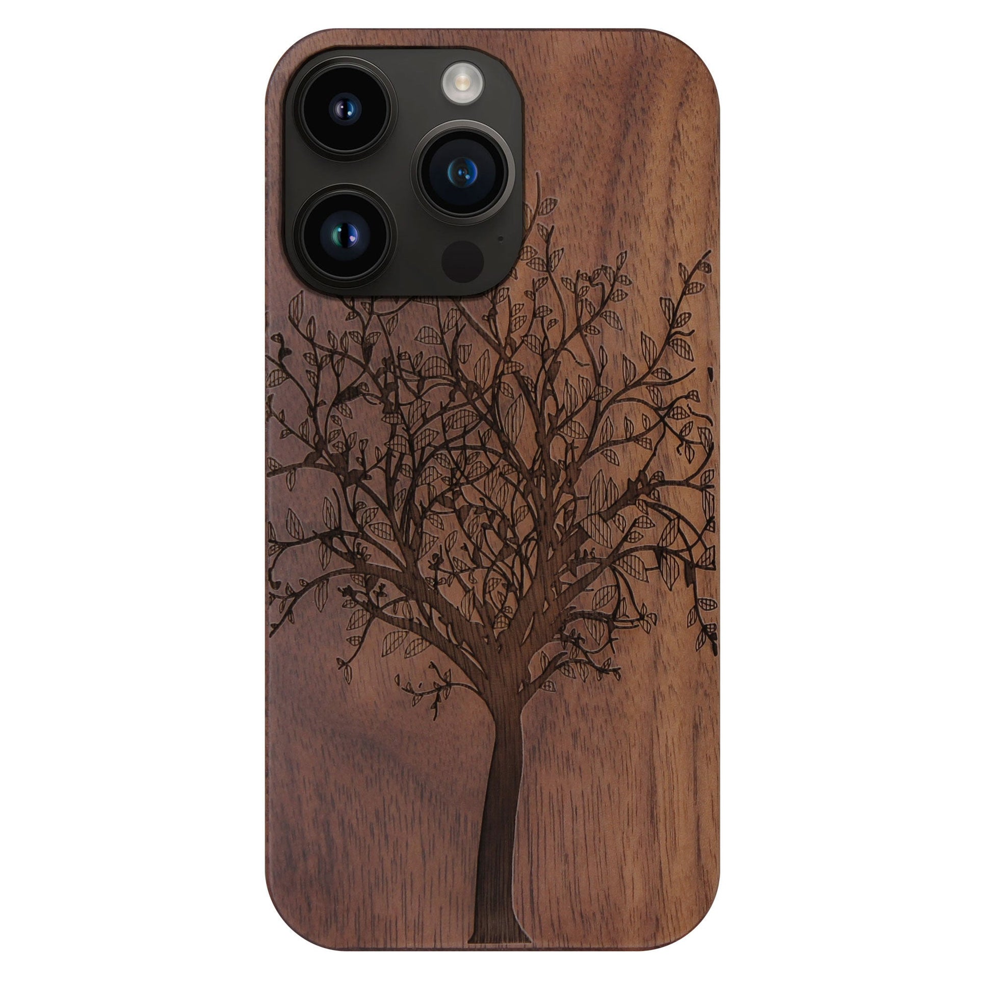 Lebensbaum Eden Case aus Nussbaumholz für das iPhone 14 Pro