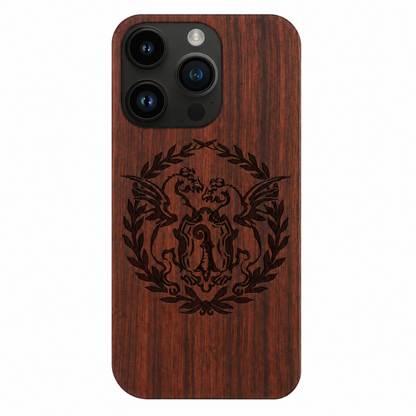 Basilisk Eden Case aus Rosenholz für das iPhone 14 Pro – Vorderansicht