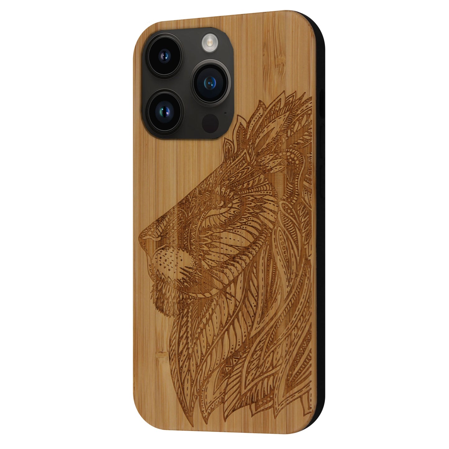 Löwe Eden Case aus Bambus für das iPhone 14 Pro Max