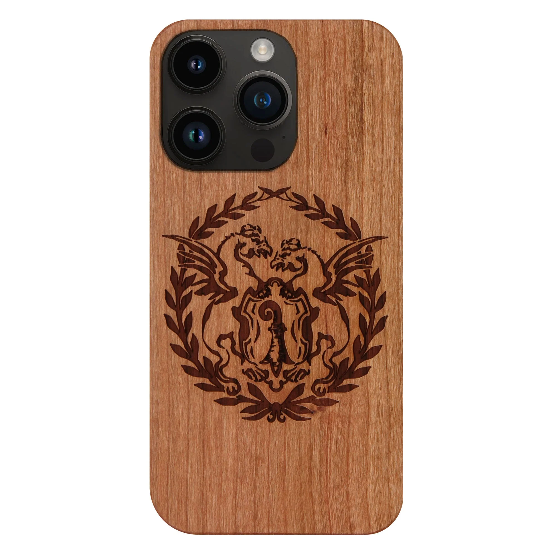 Basilisk Eden Case aus Kirschholz für das iPhone 15 Pro Max – Vorderansicht