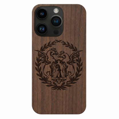 Basilisk Eden Case aus Nussbaumholz für das iPhone 15 Pro Max – Vorderansicht