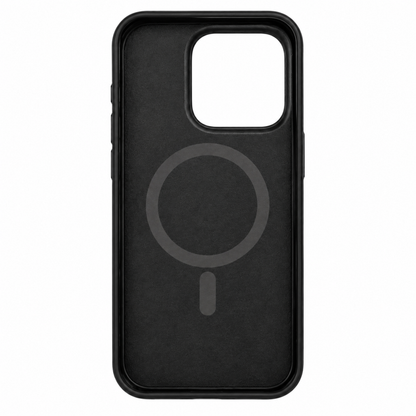 Lebensbaum Eden Case aus Bambus für das iPhone 15 Pro mit MagSafe – Innenansicht