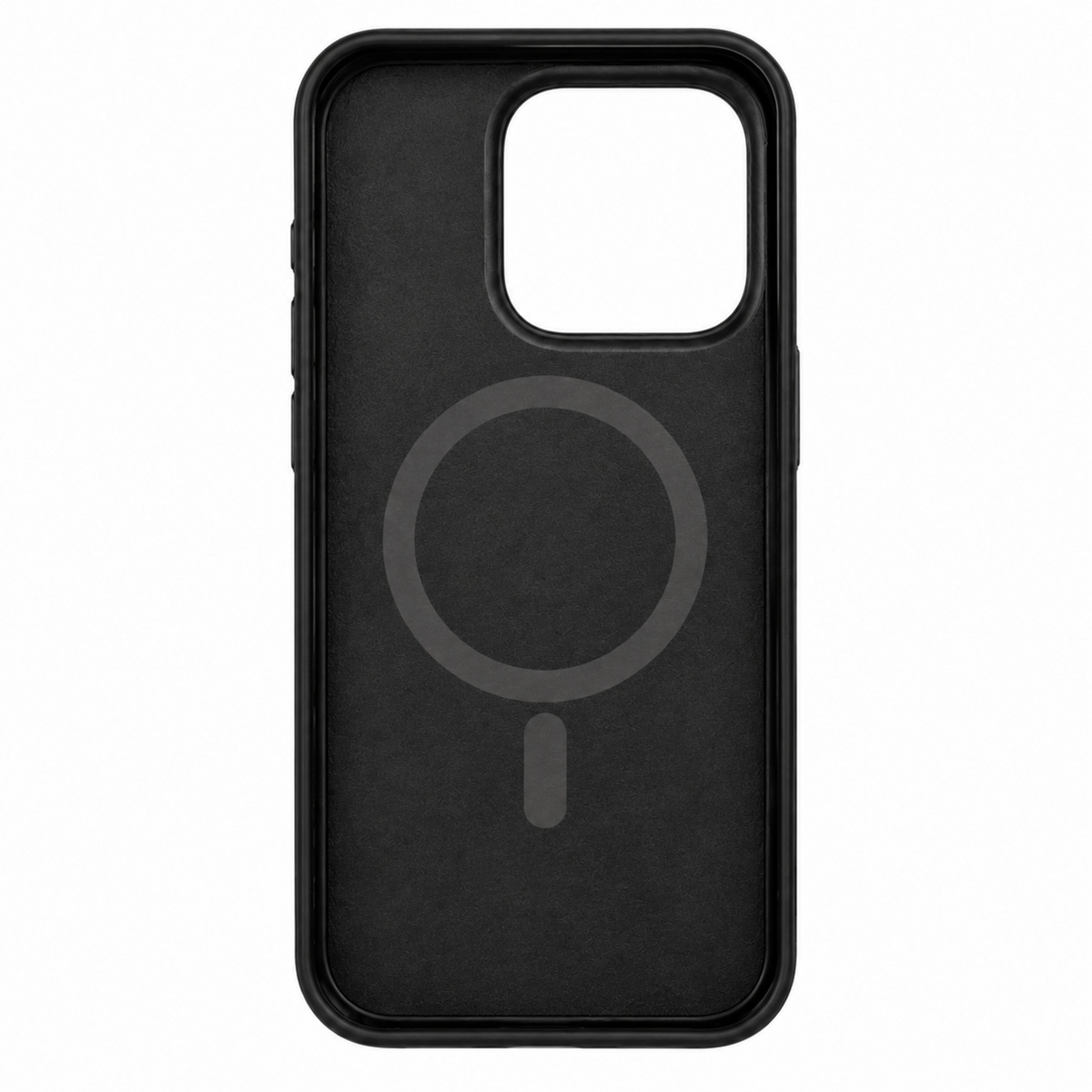 Lebensbaum Eden Case aus Rosenholz für das iPhone 15 Pro mit MagSafe – Innenansicht