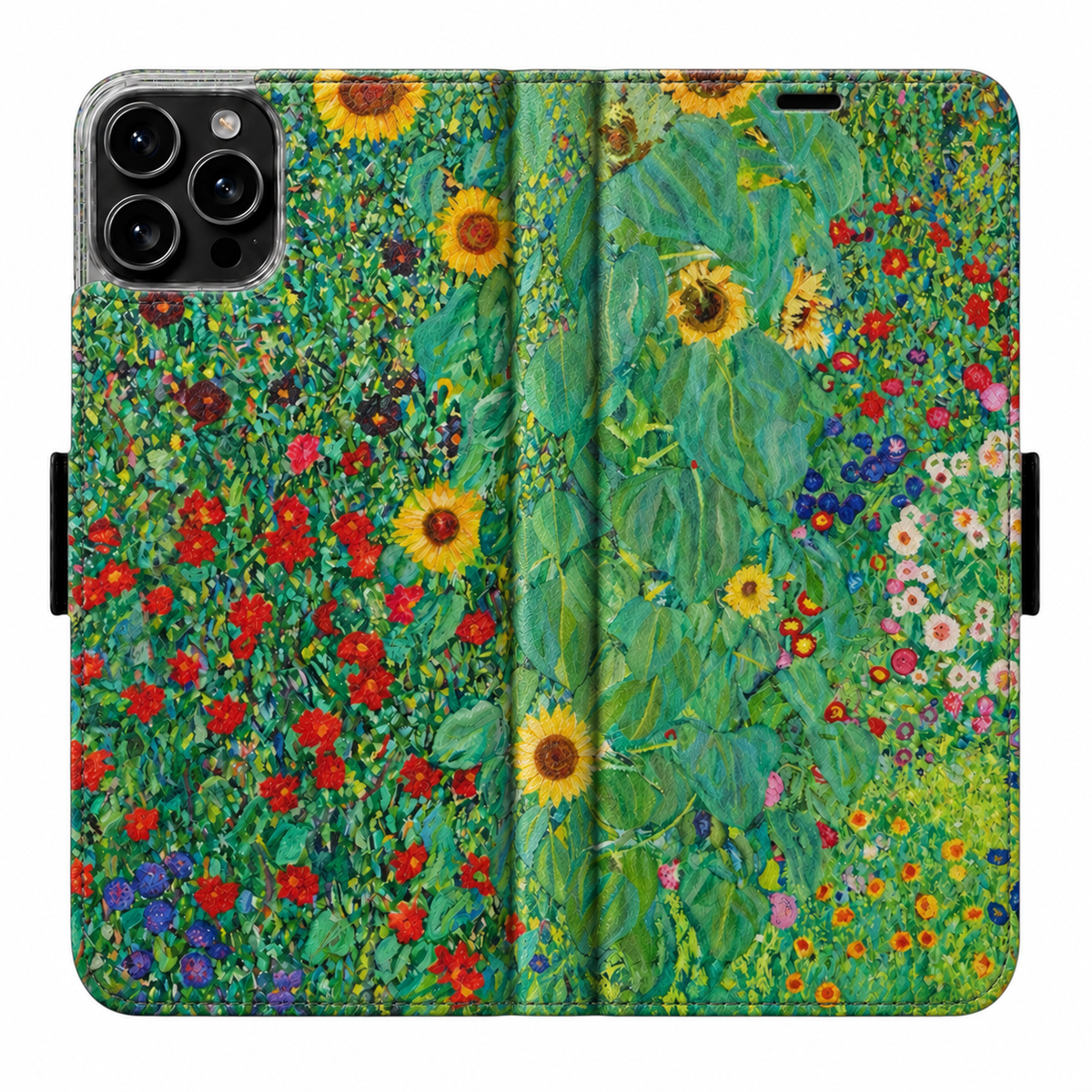 Gustav Klimt Victor Case für iPhone 16 Pro – vollständig geöffnete Außenansicht