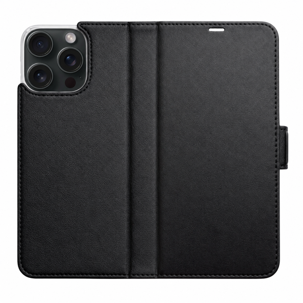 Schwarz Victor Case für iPhone 16 Pro Max – geöffnete Außenansicht