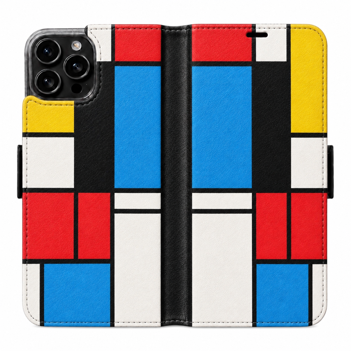 Mondrian Victor Case für iPhone 16 Pro Max – geöffnete Außenansicht