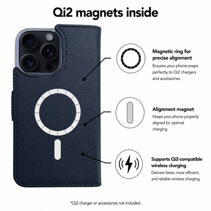 Navy Blue Victor Case für iPhone 16 Pro Max – Qi2 Magnete