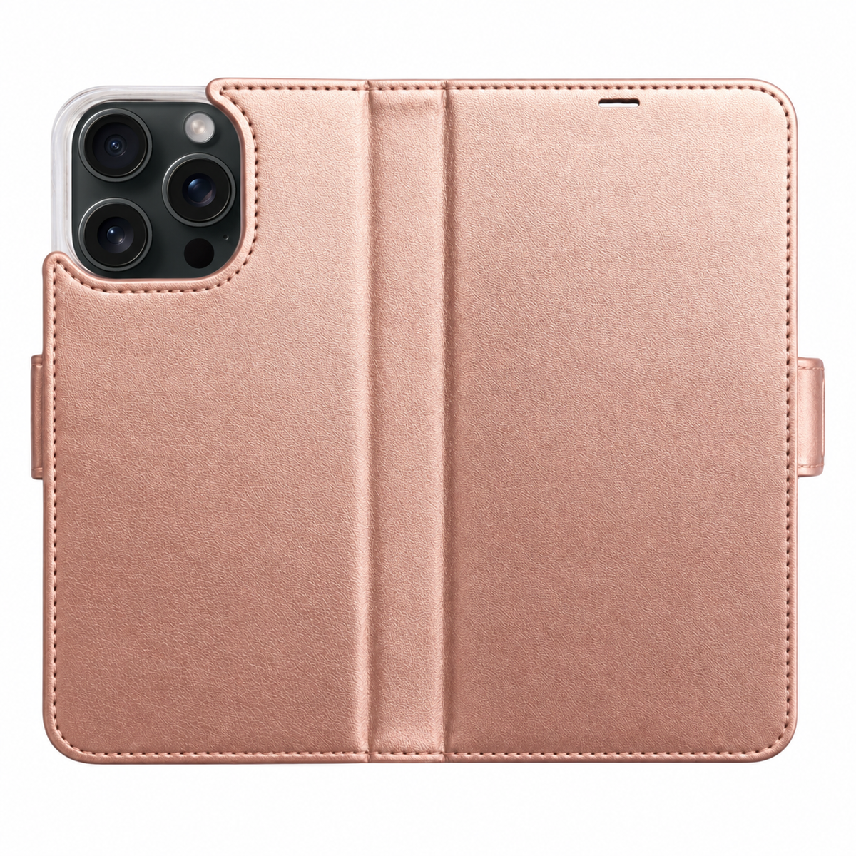 Rosegold Victor Case für iPhone 16 Pro Max – geöffnete Außenansicht