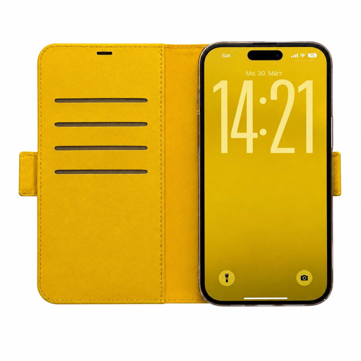 Gelb Victor Case für iPhone 16 Pro Max – leere Innenansicht