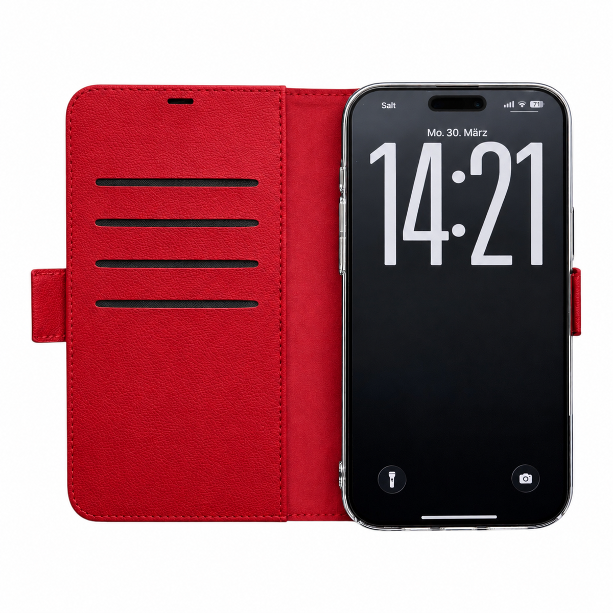 Rot Victor Case für iPhone 16 Pro – leere Innenansicht
