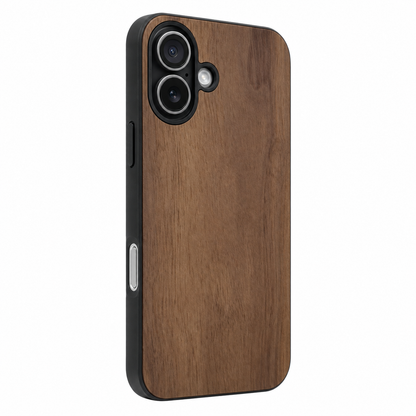 Eden Case aus Nussbaumholz für das iPhone 17 mit MagSafe – Camera-Control-Ansicht