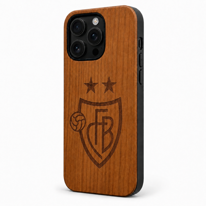 FC Basel Eden Case aus Kirschholz für das iPhone 16 Pro mit MagSafe