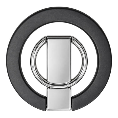 Magnetischer Ring Phone Stand – Schwarz – Ring Silber – Vorderansicht